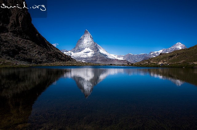 Suisse, Switzerland lake Riffelsee, Gornergrat, facing Matterhorn Switzerland, Schweiz, Suisse