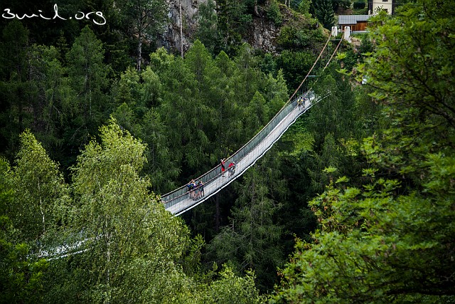 Suisse Switzerland Suspension bridge trail, Fiesch to Ernen Switzerland, Schweiz, Suisse