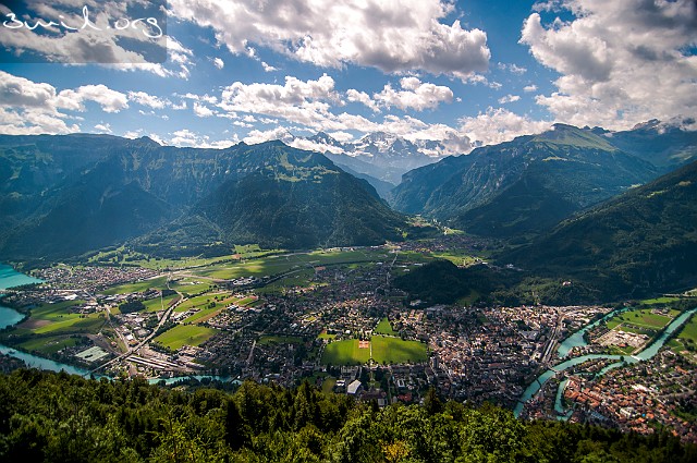 Suisse Switzerland Brienzersee, Interlaken, Switzerland seen from Harder Kulm