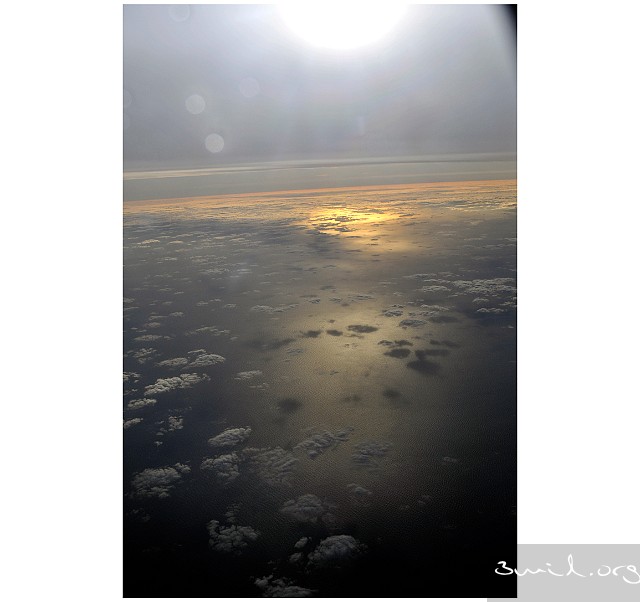 Greece, Watching the sunset in the air over the Greek archipelago